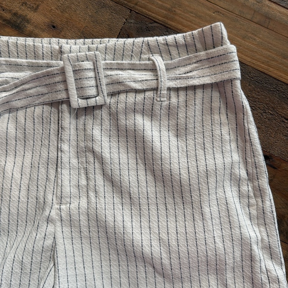 NWOT Banana Republic Women's Pinstriped Shorts - Picture 2 of 4